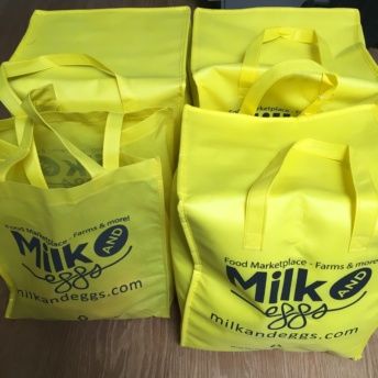 Milk and Eggs farm fresh bags